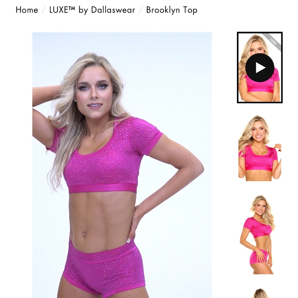 Dallas Wear cheer/dance/workout set Size Med/Lrg